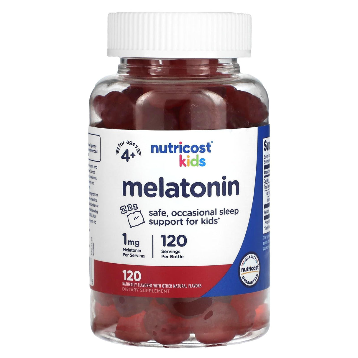 Nutricost, Kids, Melatonin, Ages 4+, 1 mg, 120 Gummies - Supply Center USA