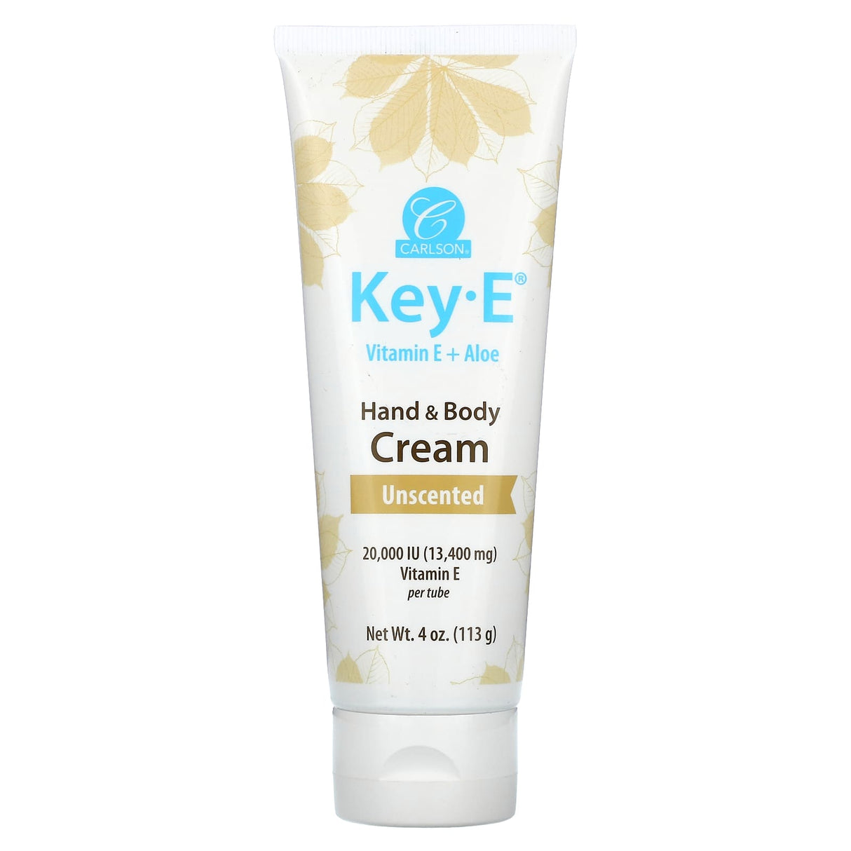 Carlson, Key E, Vitamin E + Aloe, Hand & Body Cream, Unscented, 4 oz (113 g) - Supply Center USA