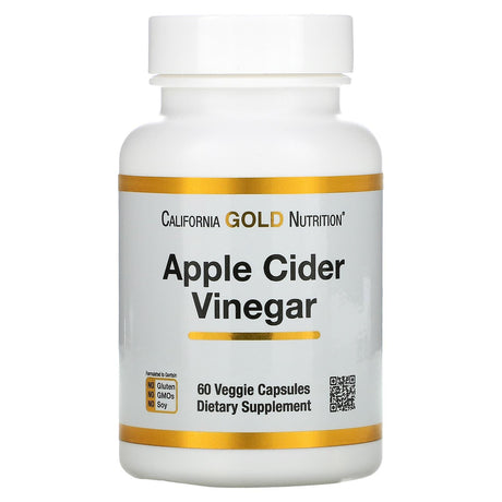 California Gold Nutrition, Apple Cider Vinegar, 60 Veggie Capsules - Supply Center USA