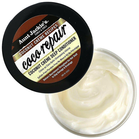 Aunt Jackie's Curls & Coils, Coco Repair, Coconut Creme Deep Conditioner, 15 oz (426 g) - Supply Center USA