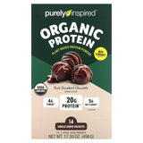 Purely Inspired, Organic Plant-Based Protein Powder, Rich Decadent Chocolate, 14 Single Serve Packets, 1.23 oz (35 g) Each - Supply Center USA