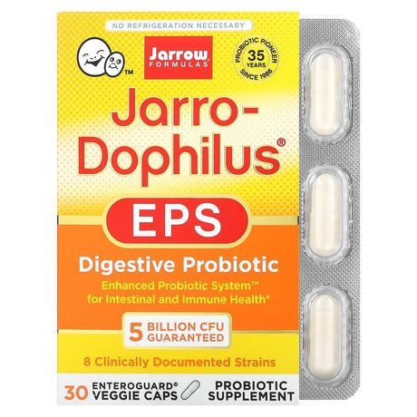 Jarrow Formulas, Jarro-Dophilus, EPS, Digestive Probiotic, 5 Billion CFU, 30 Enteroguard Veggie Caps - Supply Center USA