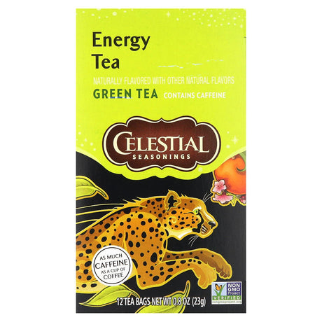 Celestial Seasonings, Energy Tea, Green Tea, 12 Tea Bags, 0.8 oz (23 g) Each - Supply Center USA