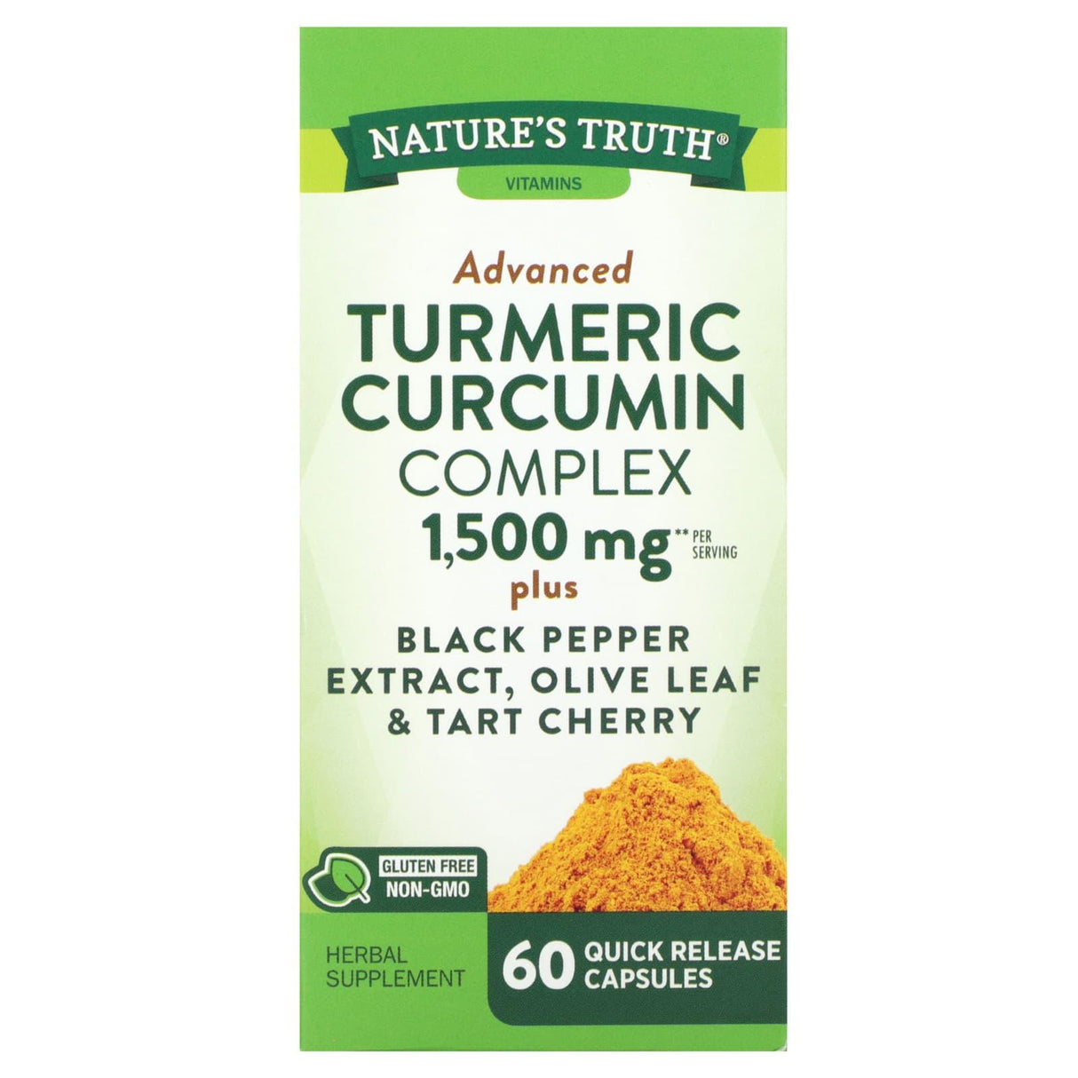 Nature's Truth, Turmeric Curcumin Complex, 750 mg, 60 Quick Release Capsules - Supply Center USA