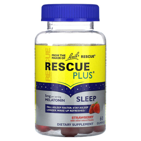 Bach, Rescue Plus, Sleep Gummies, Strawberry, 2.5 mg, 60 Gummies - Supply Center USA