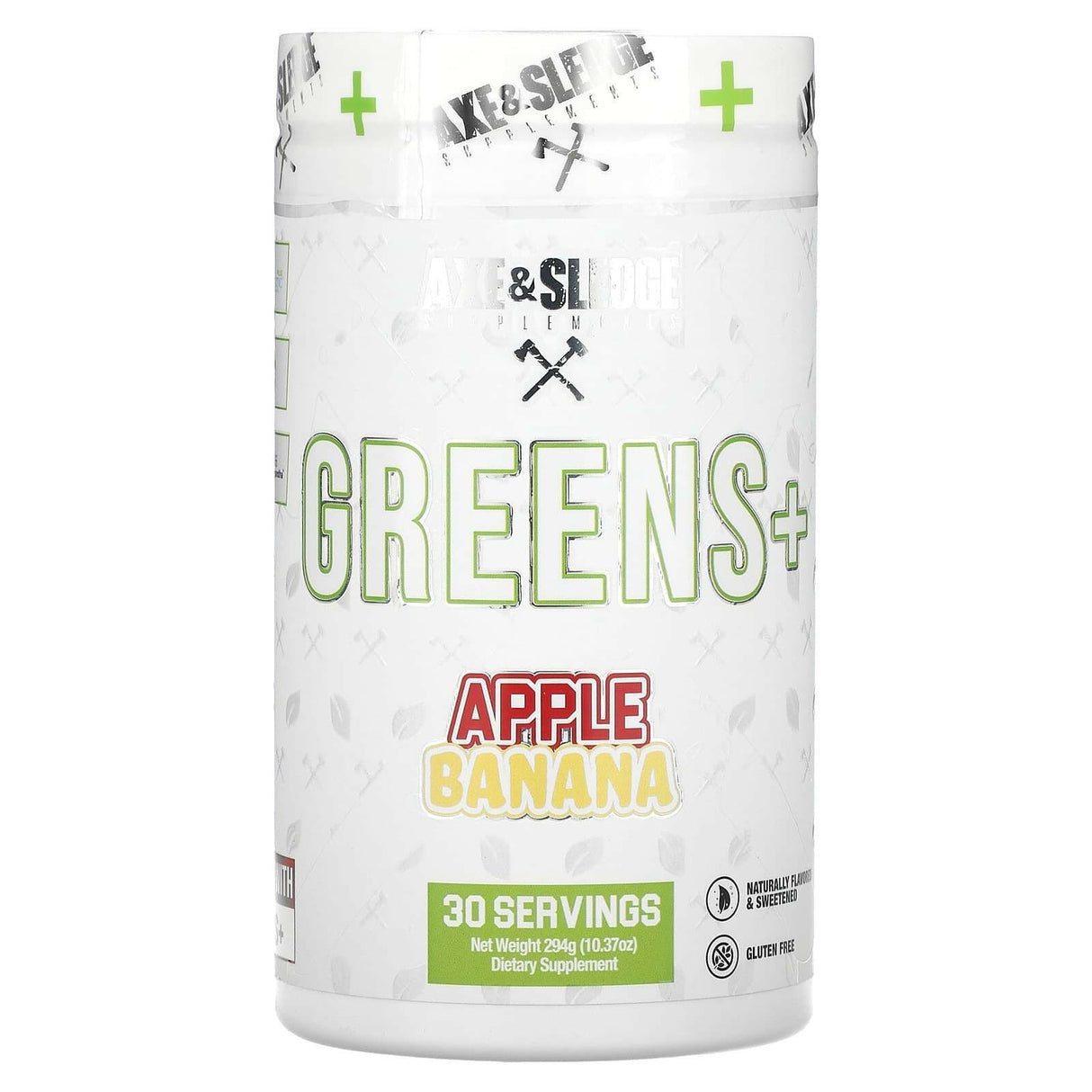 Axe & Sledge Supplements, Greens+, Apple Banana, 10.37 oz (294 g) - Supply Center USA