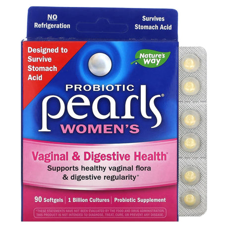 Nature's Way, Probiotic Pearls Women's, Vaginal & Digestive Health , 90 Softgels - Supply Center USA