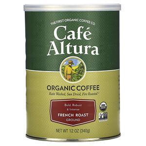 Cafe Altura, Organic Coffee, French Roast, Ground, 12 oz (340 g) - Supply Center USA