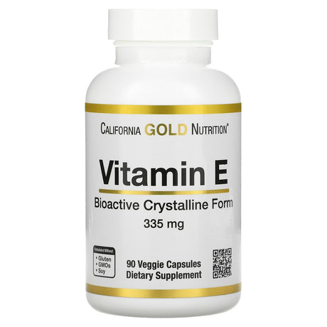 California Gold Nutrition, Bioactive Vitamin E, 335 mg (500 IU), 90 Veggie Capsules - Supply Center USA