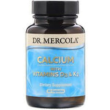 Dr. Mercola, Calcium with Vitamins D3 & K2, 30 Capsules - Supply Center USA