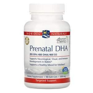 Nordic Naturals, Prenatal DHA, 500 mg, 90 Softgels - Supply Center USA