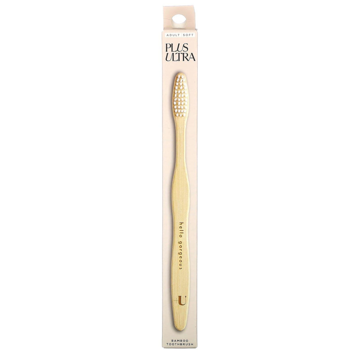 Plus Ultra, Bamboo Toothbrush, Hello Gorgeous, Adult, Soft, 1 Toothbrush - Supply Center USA