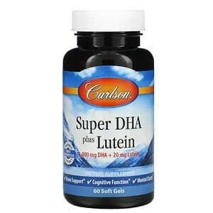 Carlson Labs, Super DHA Plus Lutein, 60 Softgels - Supply Center USA