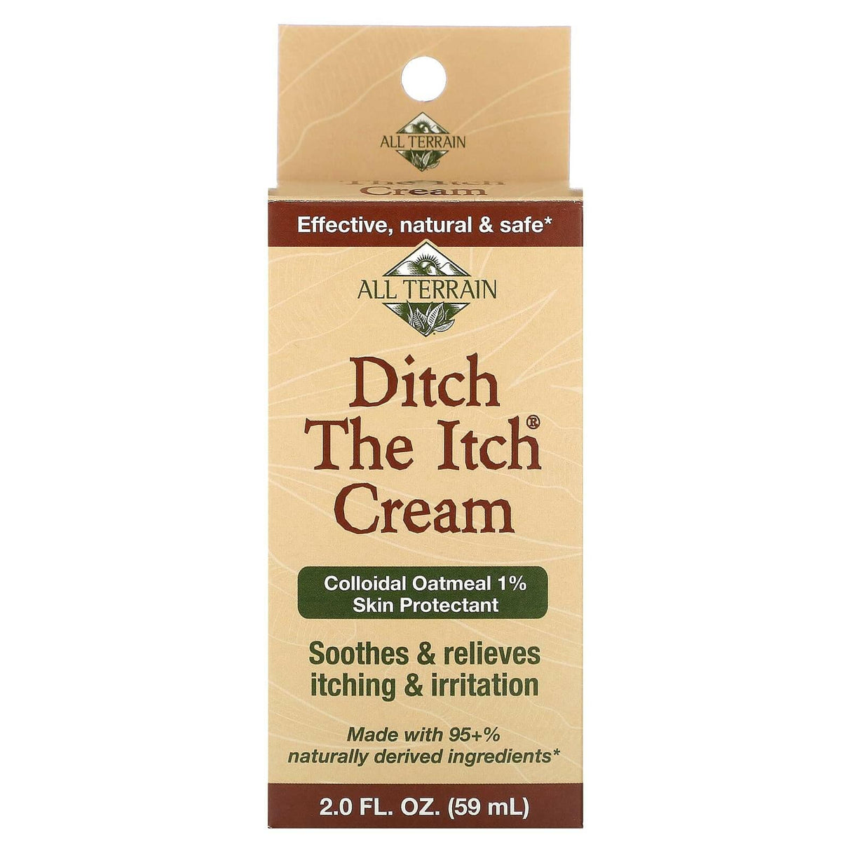 All Terrain, Ditch The Itch Cream, Colloidal Oatmeal 1% Skin Protectant, 2 fl oz (59 ml) - Supply Center USA