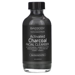 Baebody, Activated Charcoal Facial Cleanser, 4 fl oz (120 ml) - HealthCentralUSA