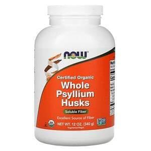 Now Foods, Certified Organic Whole Psyllium Husks, 12 oz (340 g) - Supply Center USA