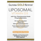 California Gold Nutrition, Liposomal Vitamin D3, 125 mcg (5,000 IU), 30 Packets (5.0 ml) - Supply Center USA