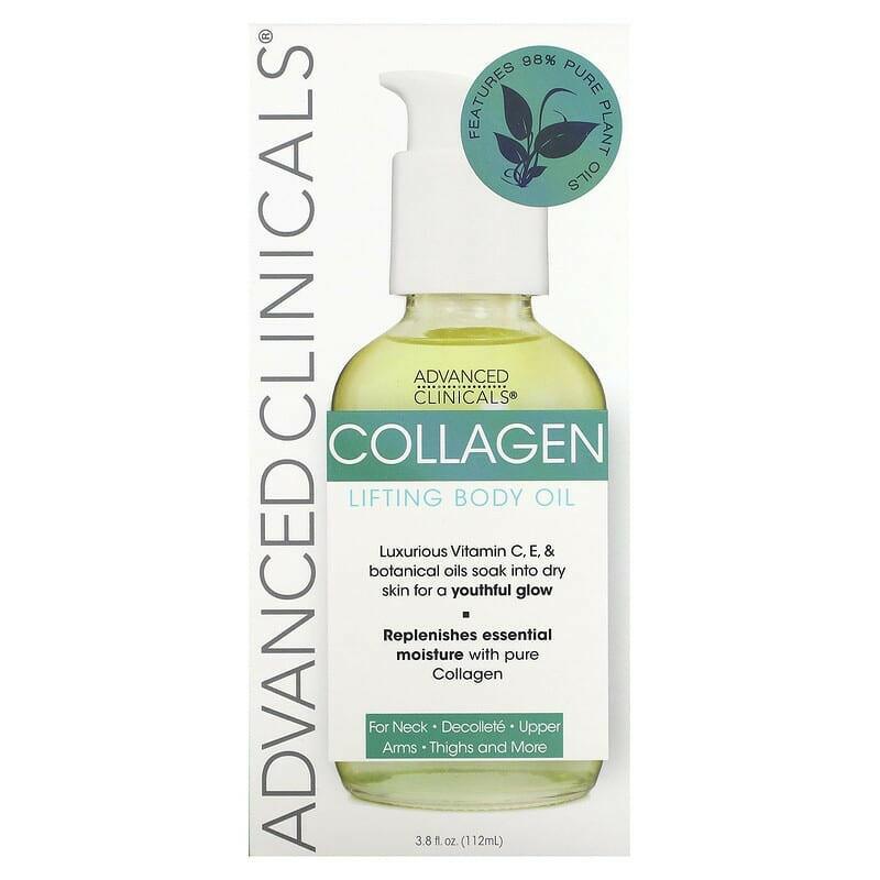 Advanced Clinicals, Collagen Lifting Body Oil, 3.8 fl oz (112 ml) - Supply Center USA