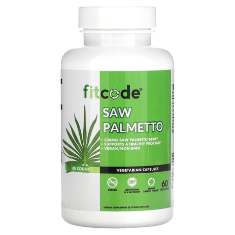 FITCODE, Saw Palmetto, 500 mg, 60 Veggie Capsules - Supply Center USA