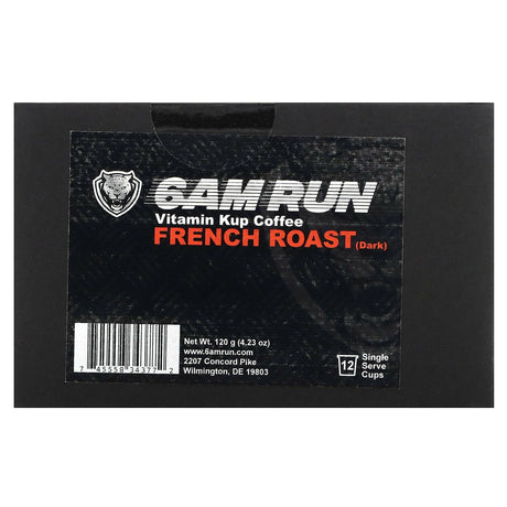 6AM Run, Vitamin Kup Coffee, French Roast, Dark, 12 Single Serve Cups, 4.23 oz (120 g) - Supply Center USA