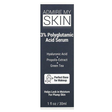 Admire My Skin, 3% Polyglutamic Acid Serum, 1 fl oz (30 ml) - Supply Center USA