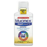 Mucinex, Fast-Max Cold & Flu, Maximum Strength, Ages 12+, Orange & Pineapple, 6 fl oz (180 ml) - Supply Center USA