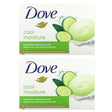 Dove, Cool Moisture Soap Bar, Cucumber & Green Tea, 2 Bars, 3.75 oz (106 g) Each - Supply Center USA