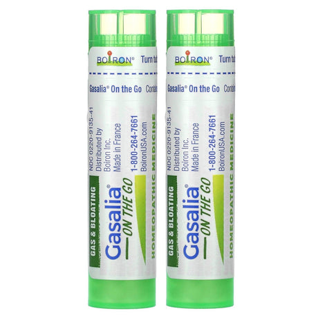 Boiron, Gasalia On The Go, 2 Portables Tubes, Approx. 80 Pellets Each - Supply Center USA