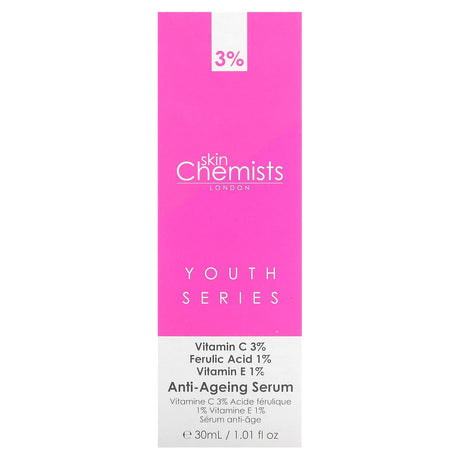 Skin Chemists, Youth Series, Anti-Ageing Serum, 1.01 fl oz (30 ml) - Supply Center USA