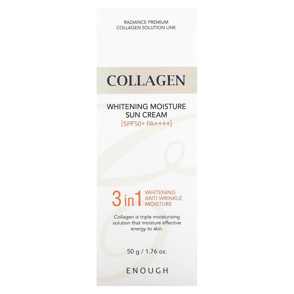 Enough, Collagen, Whitening Moisture Sun Cream, SPF 50+ PA++++, 1.76 oz (50 g) - Supply Center USA