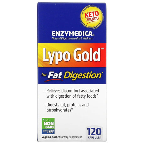 Enzymedica, Lypo Gold, For Fat Digestion, 120 Capsules - Supply Center USA