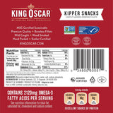 King Oscar, Kipper Snacks, Lightly Smoked Herring Fillets, 3.54 oz (100 g) - Supply Center USA