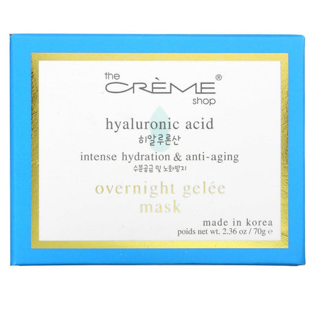 The Creme Shop, Hyaluronic Acid, Overnight Gel Beauty Mask, 2.36 oz (70 ml) - Supply Center USA