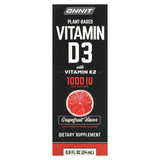 Onnit, Plant Based Vitamin D3 with Vitamin K2, Passion Fruit Guava, 25 mcg (1,000 IU), 0.8 fl oz (24 ml) - Supply Center USA