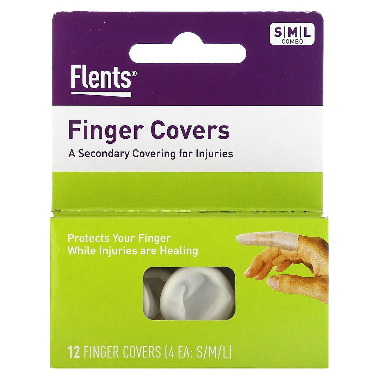 Flents, Finger Covers, S, M, L, 12 Covers - Supply Center USA