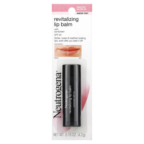 Neutrogena, Revitalizing Lip Balm, SPF 20, Healthy Blush 20, 0.15 oz (4.2 g) - Supply Center USA