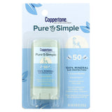 Coppertone, Pure & Simple, Sunscreen Stick, SPF 50, Cocoa Butter, 0.49 oz (13.9 g) - Supply Center USA