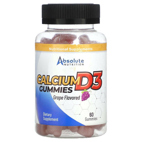 Absolute Nutrition, Calcium D3 Gummies, Grape, 60 Gummies - Supply Center USA