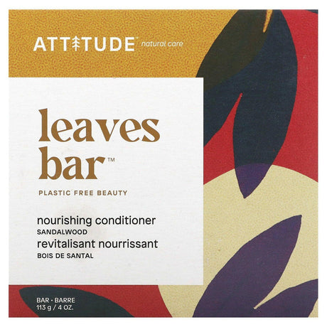 ATTITUDE, Leaves Bar, Detox Conditioner, Sea Salt, 4 oz, (113 g) - Supply Center USA