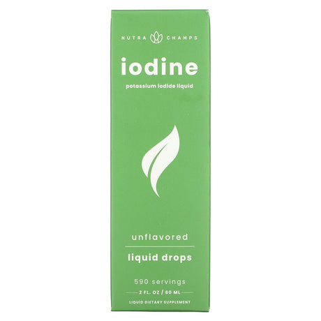 NutraChamps, Iodine Liquid Drops, Unflavored, 2 fl oz (60 ml) - Supply Center USA