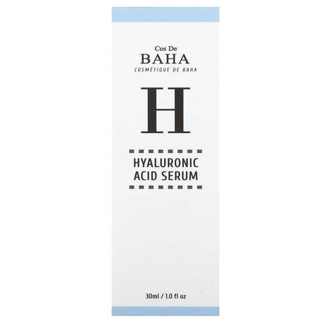 Cos De BAHA, H, Hyaluronic Acid Serum, 1 fl oz (30 ml) - Supply Center USA