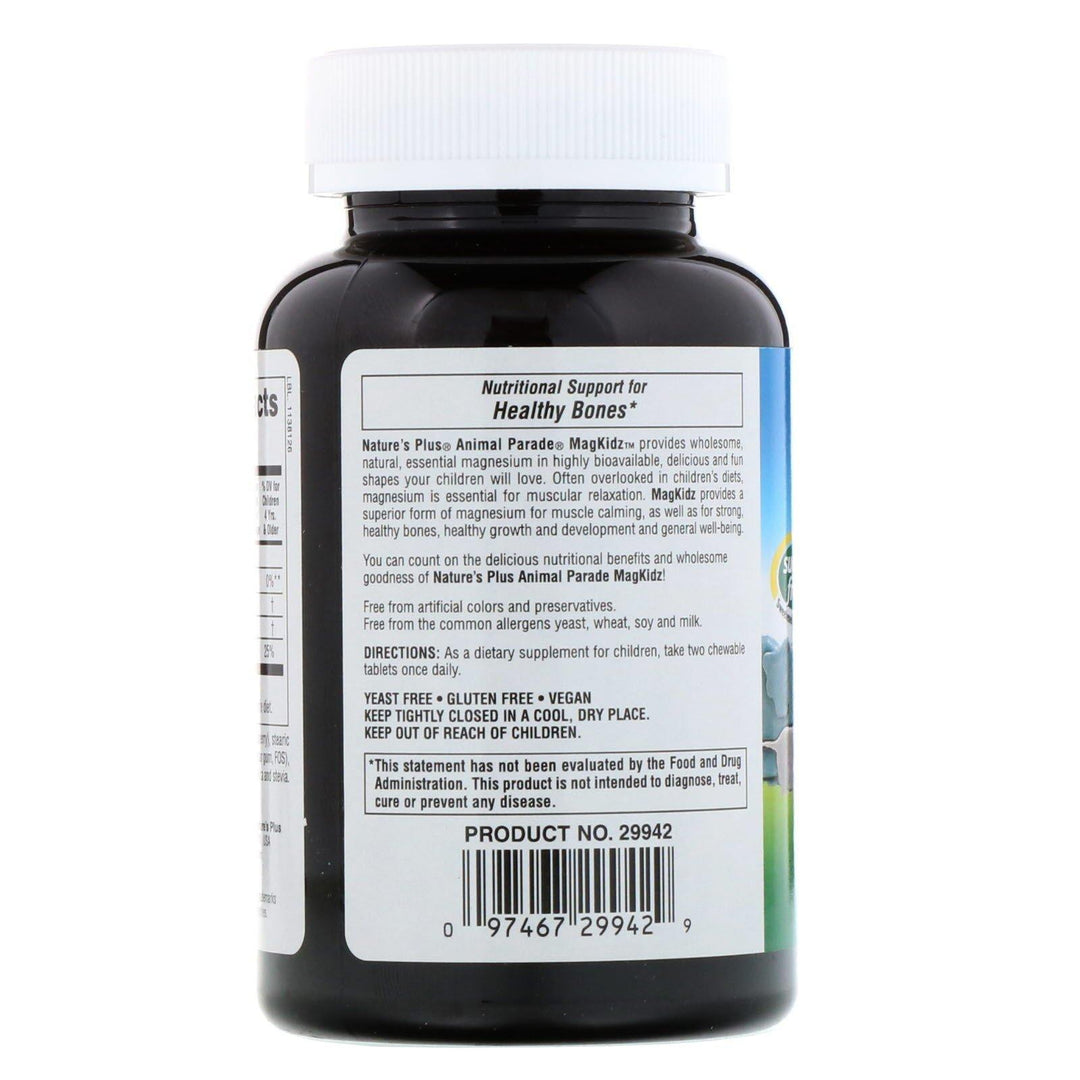 Nature's Plus, Source of Life, Animal Parade, MagKidz, Children's Magnesium, Natural Cherry Flavor, 90 Animal-Shaped Tablets - HealthCentralUSA