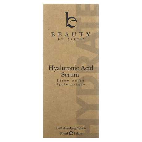 Beauty By Earth, Hyaluronic Acid Serum , 1 fl oz (30 ml) - Supply Center USA