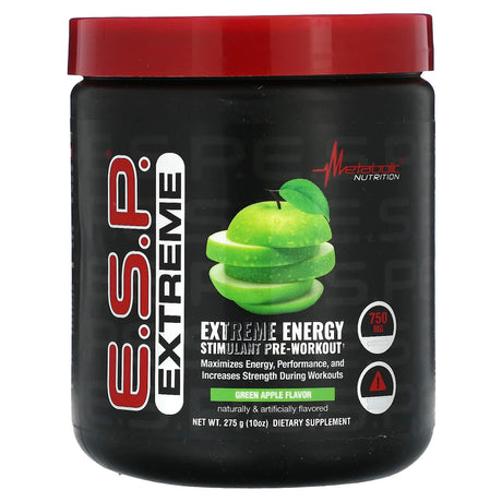 Metabolic Nutrition, E.S.P. Extreme Energy Stimulant Pre-Workout, Blue Raspberry, 10 oz (275 g) - Supply Center USA