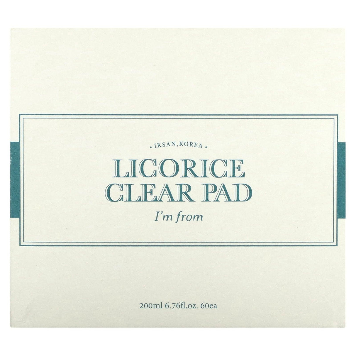 I'm From, Licorice Clear Pad, 60 Pads, 6.76 fl oz (200 ml) - Supply Center USA