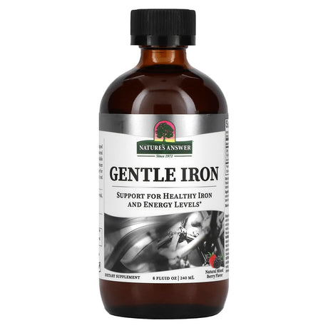 Nature's Answer, Gentle Iron, Natural Mixed Berry, 8 fl oz (240 ml) - Supply Center USA