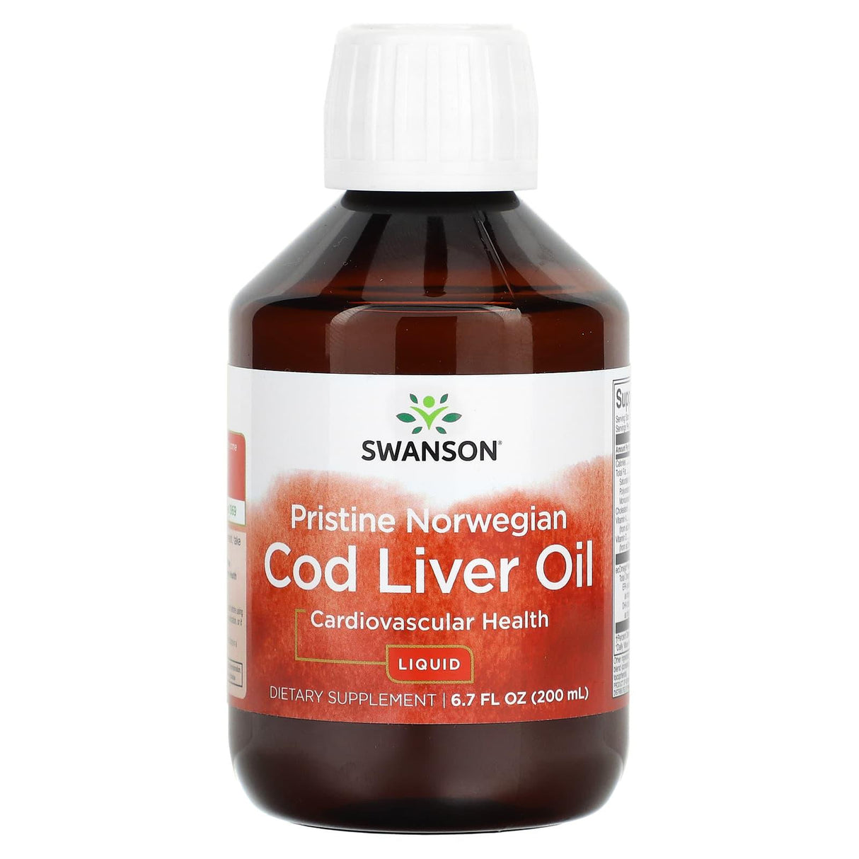 Swanson, Pristine Norwegian Cod Liver Oil Liquid, 6.7 fl oz (200 ml) - Supply Center USA