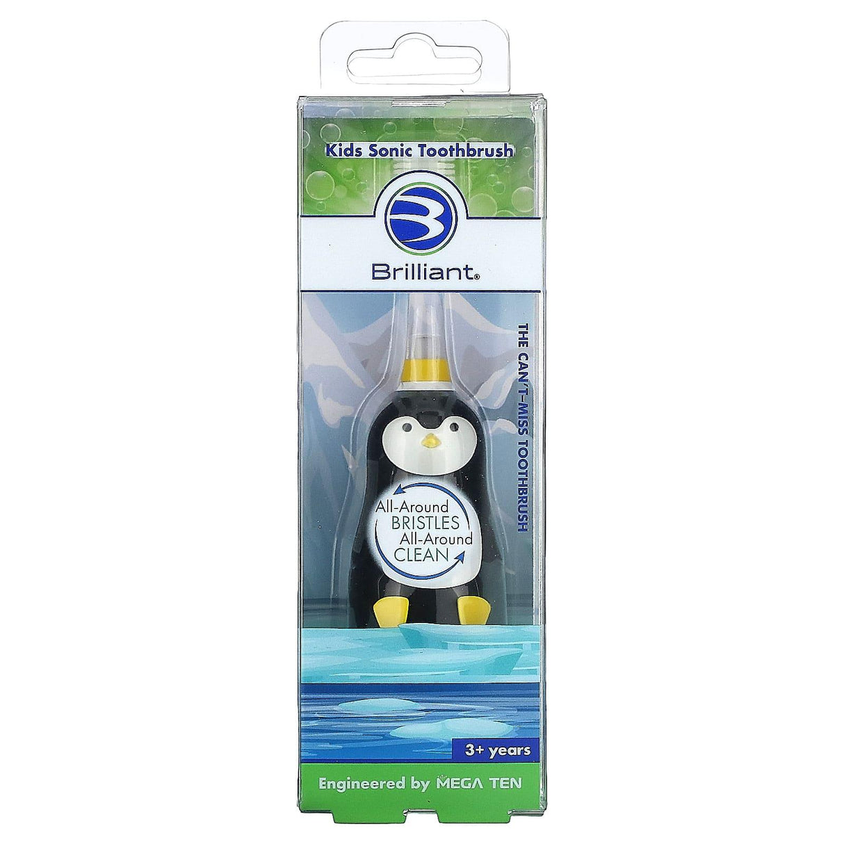 Baby Buddy, Brilliant, Kids Sonic Toothbrush, 3+ Years, Penguin, 1 Sonic Toothbrush - Supply Center USA