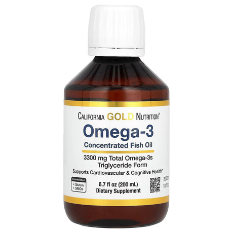 California Gold Nutrition, Norwegian Extra Strength Omega 3 Fish Oil, Natural Lemon Flavor, 6.7 fl oz (200 ml) - Supply Center USA