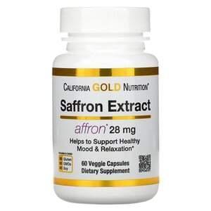 California Gold Nutrition, Saffron Extract with Affron, 28 mg, 60 Veggie Capsules - Supply Center USA